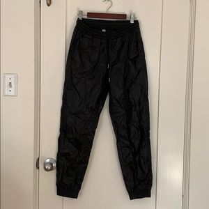 Zara Faux leather black joggers size XS